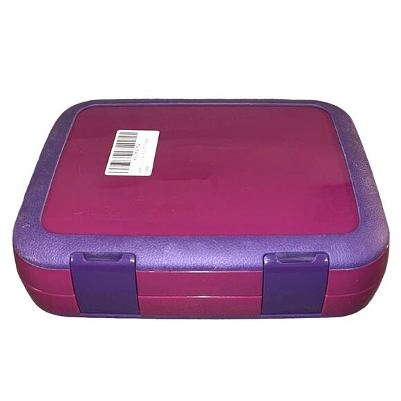 NWOT NWOB Bento Lunch Box Leakproof Purple 3 Compartments BPA-Free w/ Spork - Picture 3 of 6
